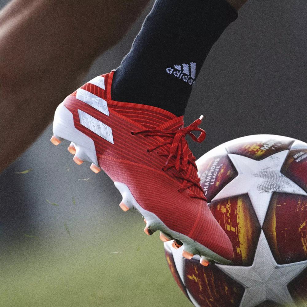 Adidas Nemeziz 19.1 Firm Ground Tacos de Futbol Rojos Para Mujer (MX-17181)